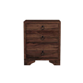 Ajmer Solid Sheesham Wood Bedside Table (Walnut Finish)